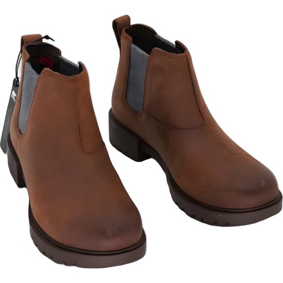 SOREL Emelie II Chelsea Waterproof Suede Ankle Boots Women's Shoes Size 6 - Picture 1 of 6